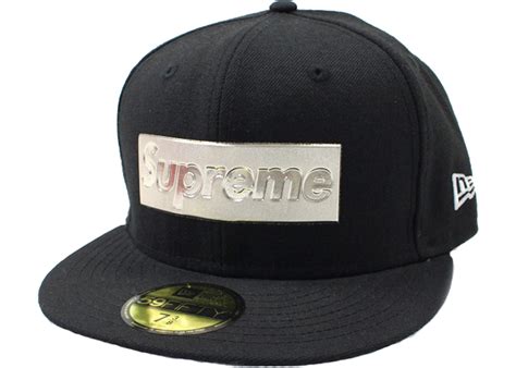 supreme metallic box logo hat|Supreme Metallic Box Logo New Era Hat Black.